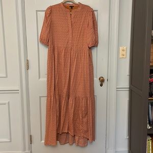 Ann Taylor Puff Sleeve Maxi Dress Size M